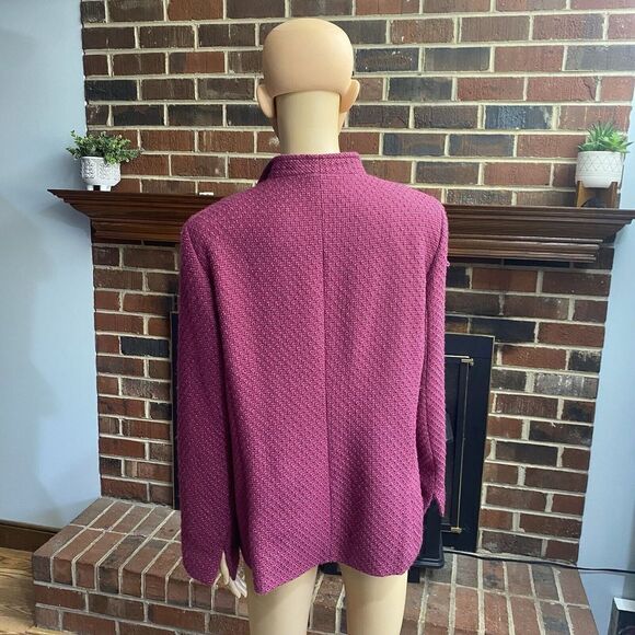 Alfred Dunner Women’s "Wine Country"  Merlot Blazer Jacket size 12 Pre‎ Owned - Picture 3 of 14
